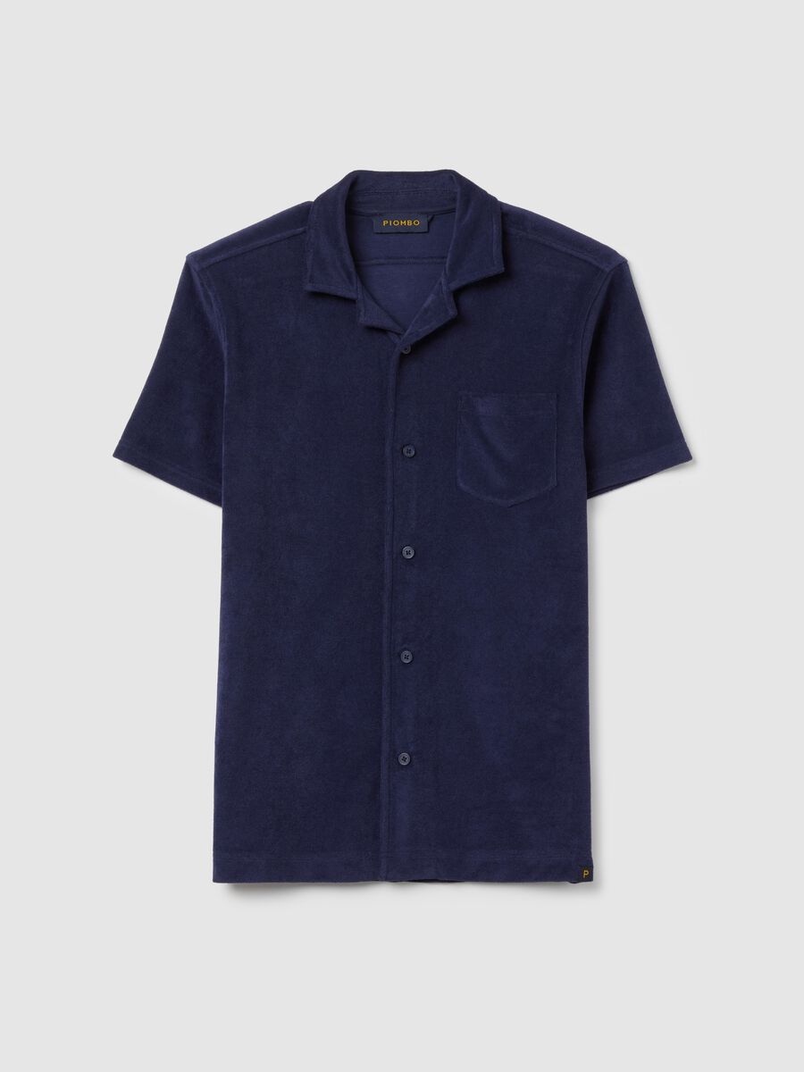 Polo shirt in chenille with pocket_4