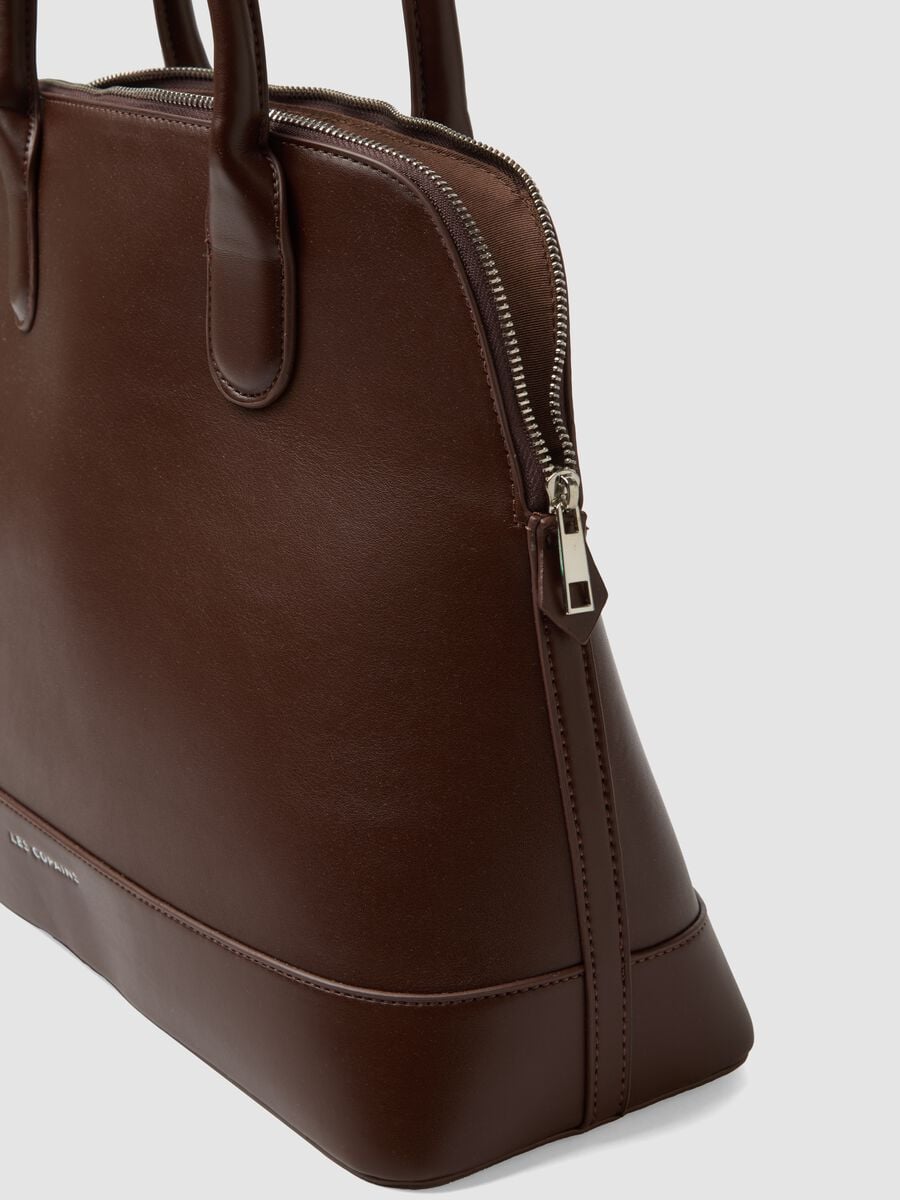 Borsa marrone con chiusura zip_2