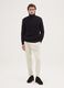 Beige chino trousers in pure cotton regular fit_0