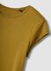Yellow short sleeve pure cotton regular fit T-shirt_5