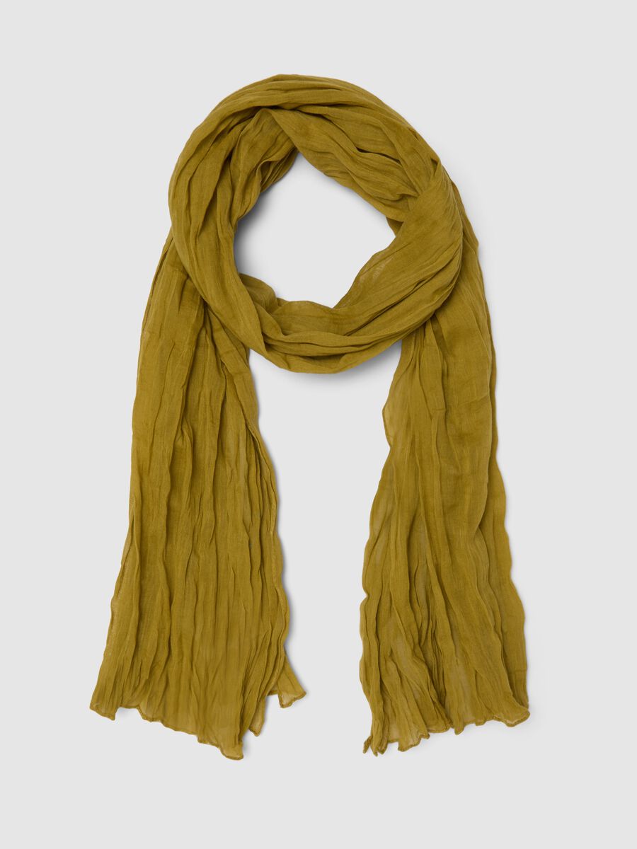 Sciarpa in puro cotone gialla_0