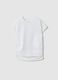 Girls' White Stretch Cotton Slim Fit T-shirt_3