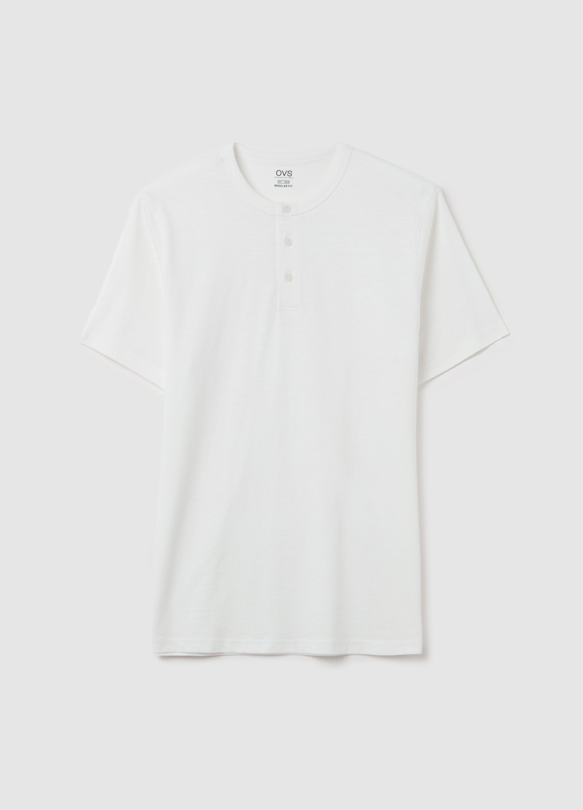 T-shirt in cotone scollo serafino
