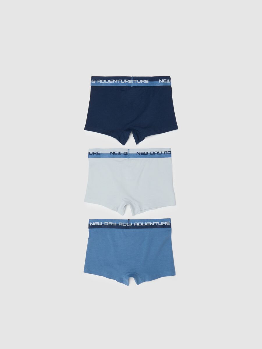 Tripack of Boys' Multicolour Stretch Cotton Boxers_1