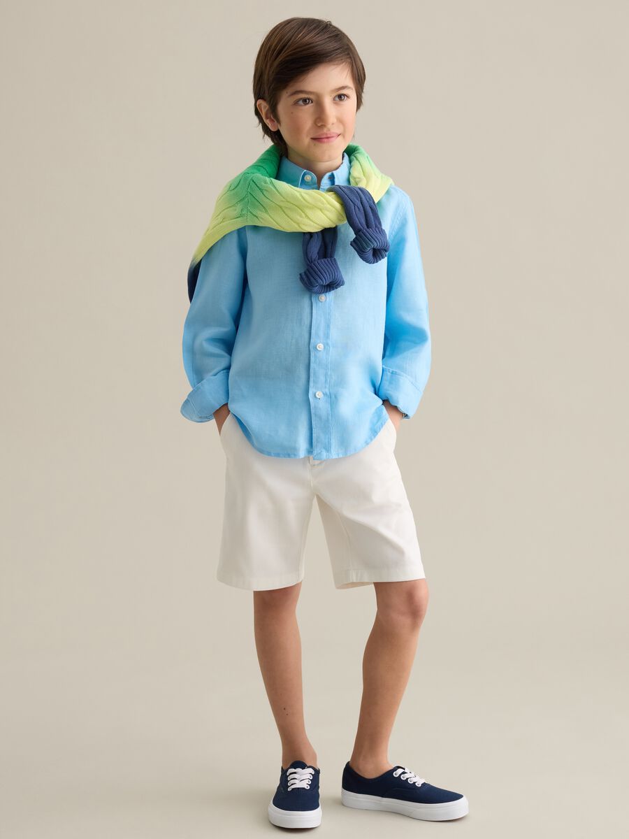 White shorts in stretch cotton_1