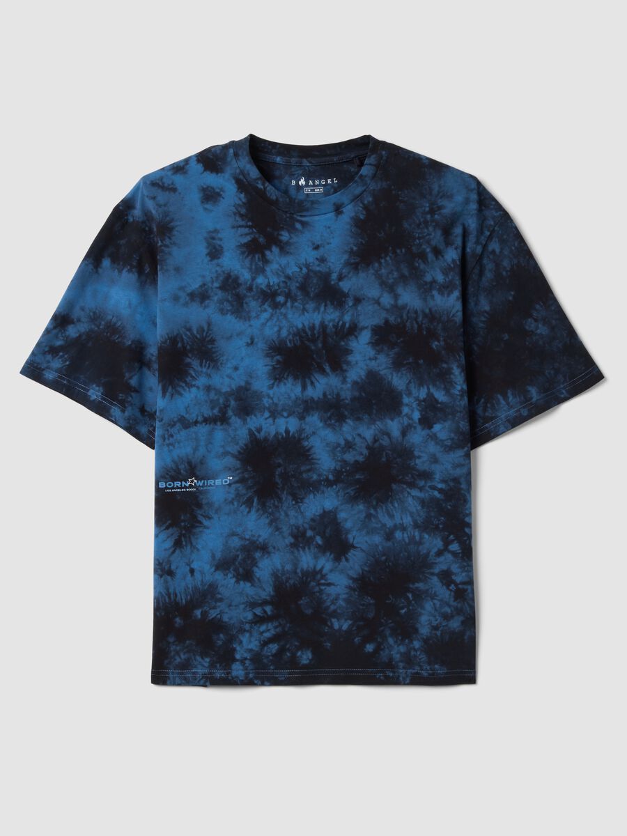 Blue short-sleeve pure cotton T-shirt_5