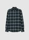 Multicolour checked shirt in pure cotton flannel regular fit_0