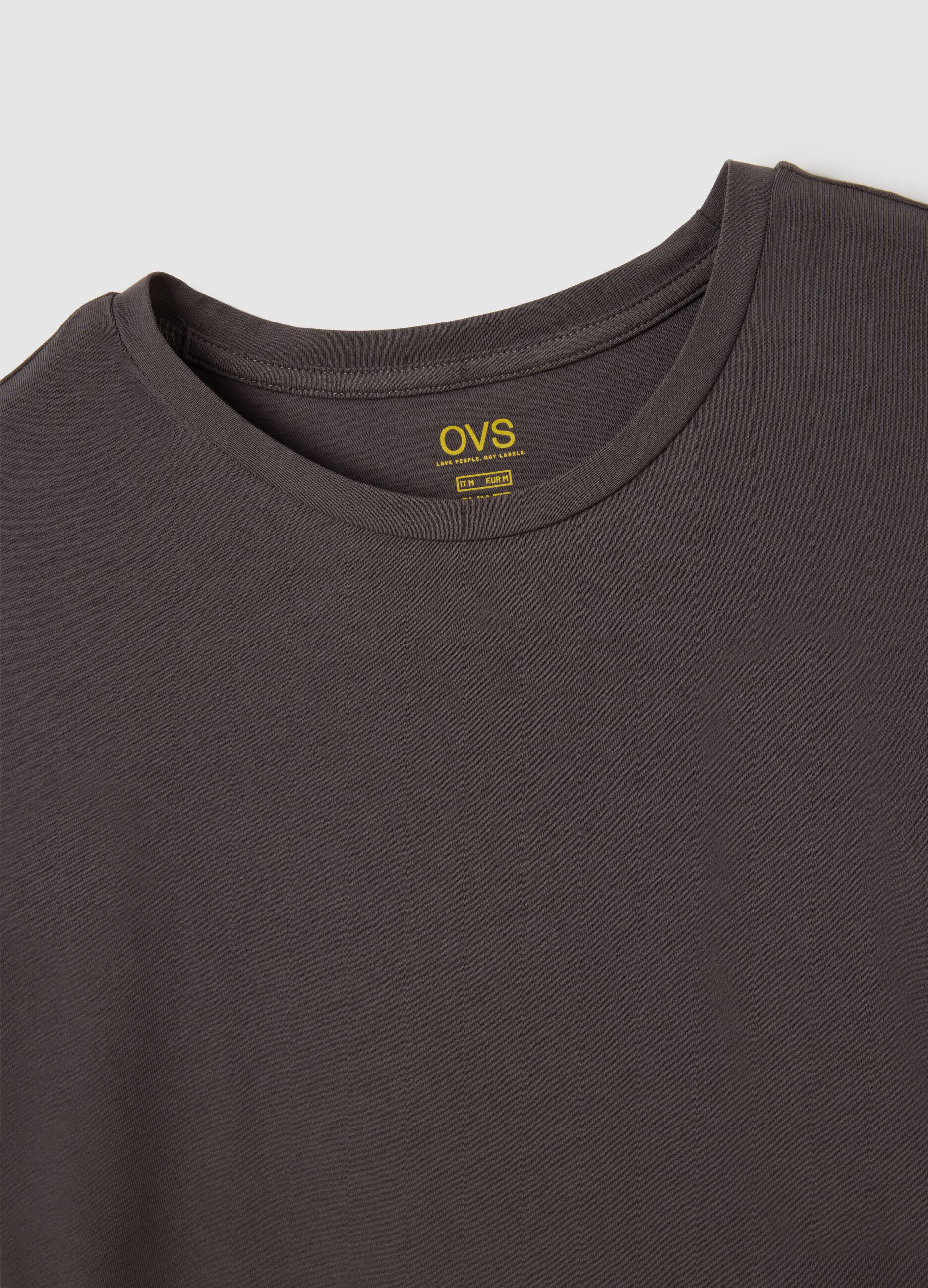 Men's Grey Stretch Cotton Slim Fit T-shirt