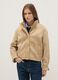 Regular fit beige jacket with full zip_1