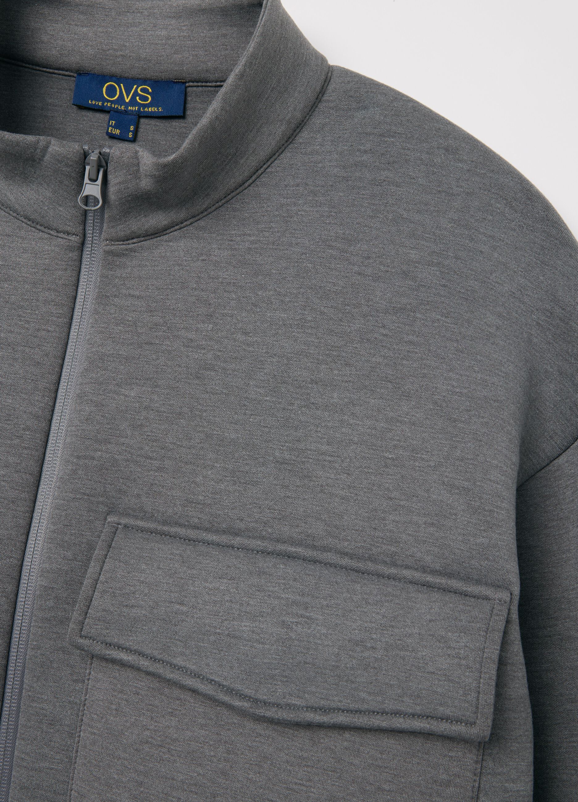 Bomber jacket with mock neck