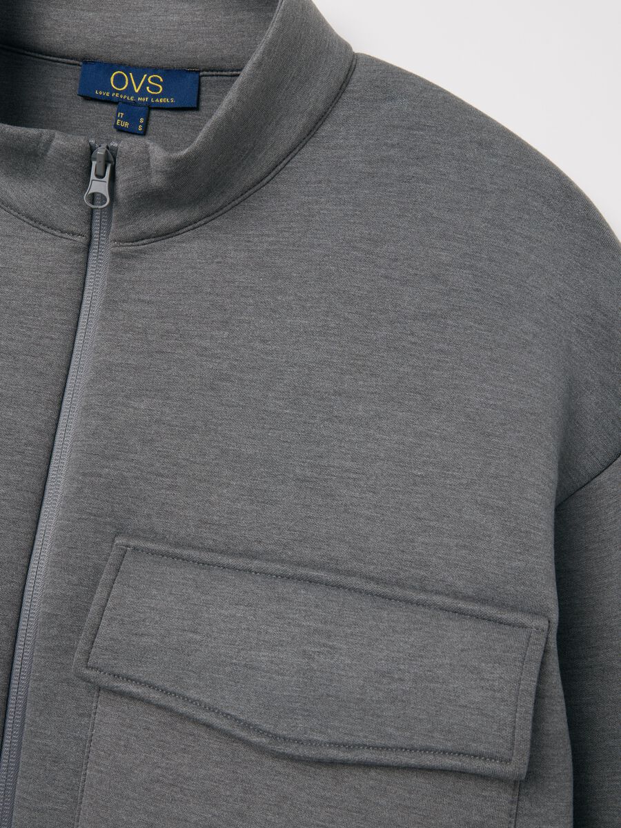 Bomber jacket with mock neck_5
