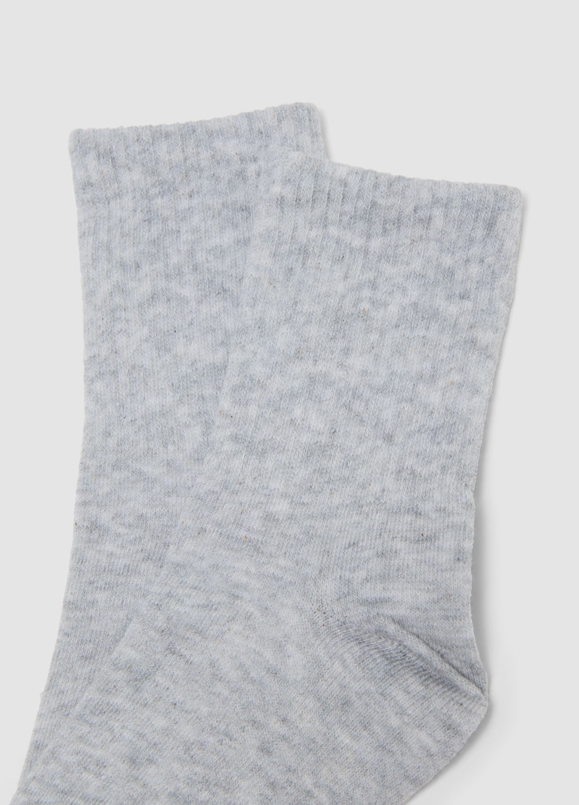 Tripack di calze midi multicolor in cotone organico elasticizzato per bambina