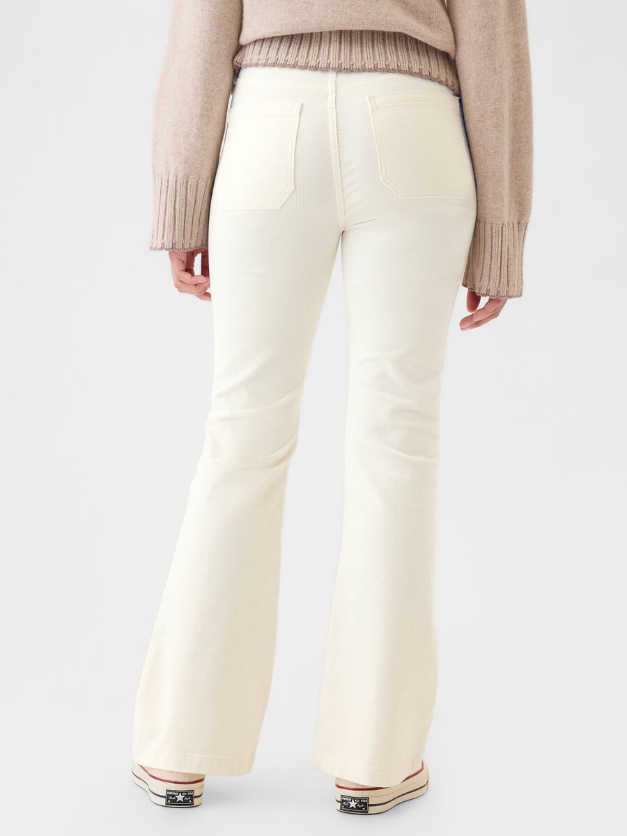 Flare-fit high-rise trousers in corduroy_2