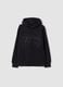 Black cotton-blend hoodie with graffiti print_0