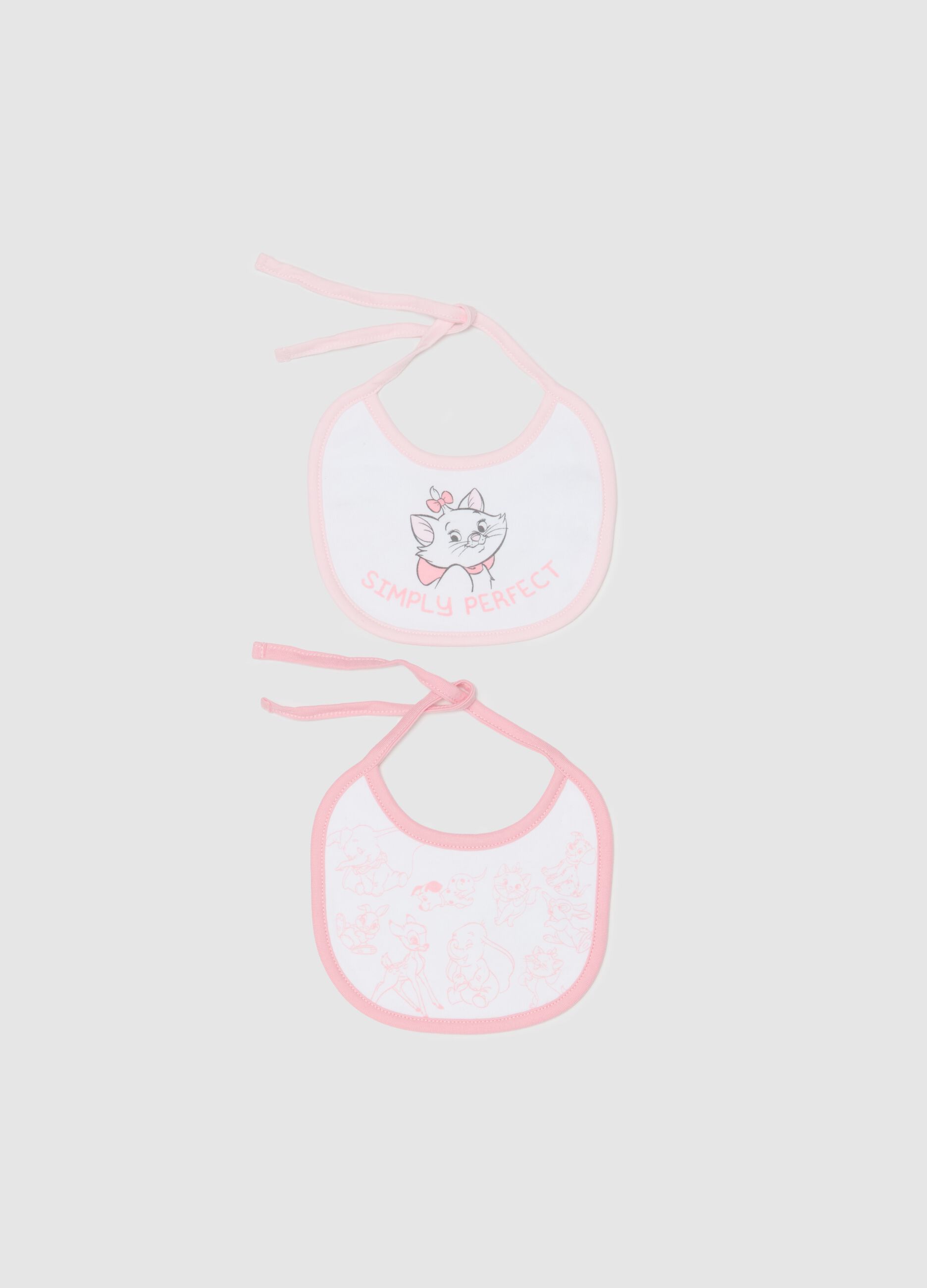 Two-pack bibs with Marie print