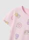 Girls' regular fit pink pure cotton T-shirt with designs_2