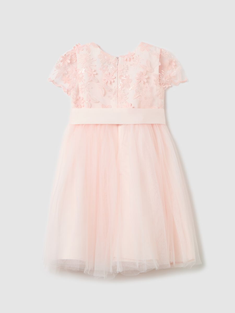 Tulle dress with floral applications_1