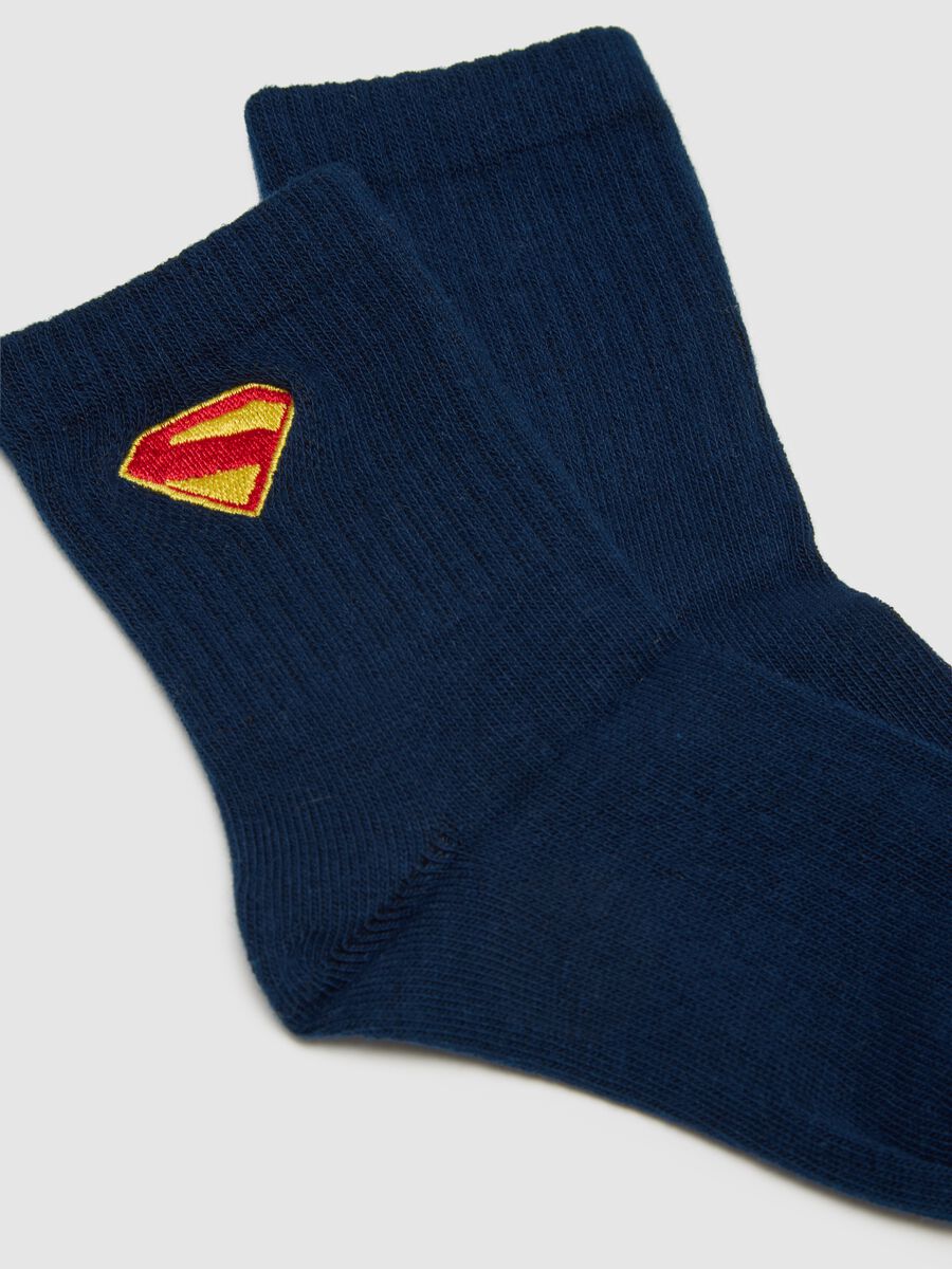 Children's multicolor cotton socks with Superman graphics_2