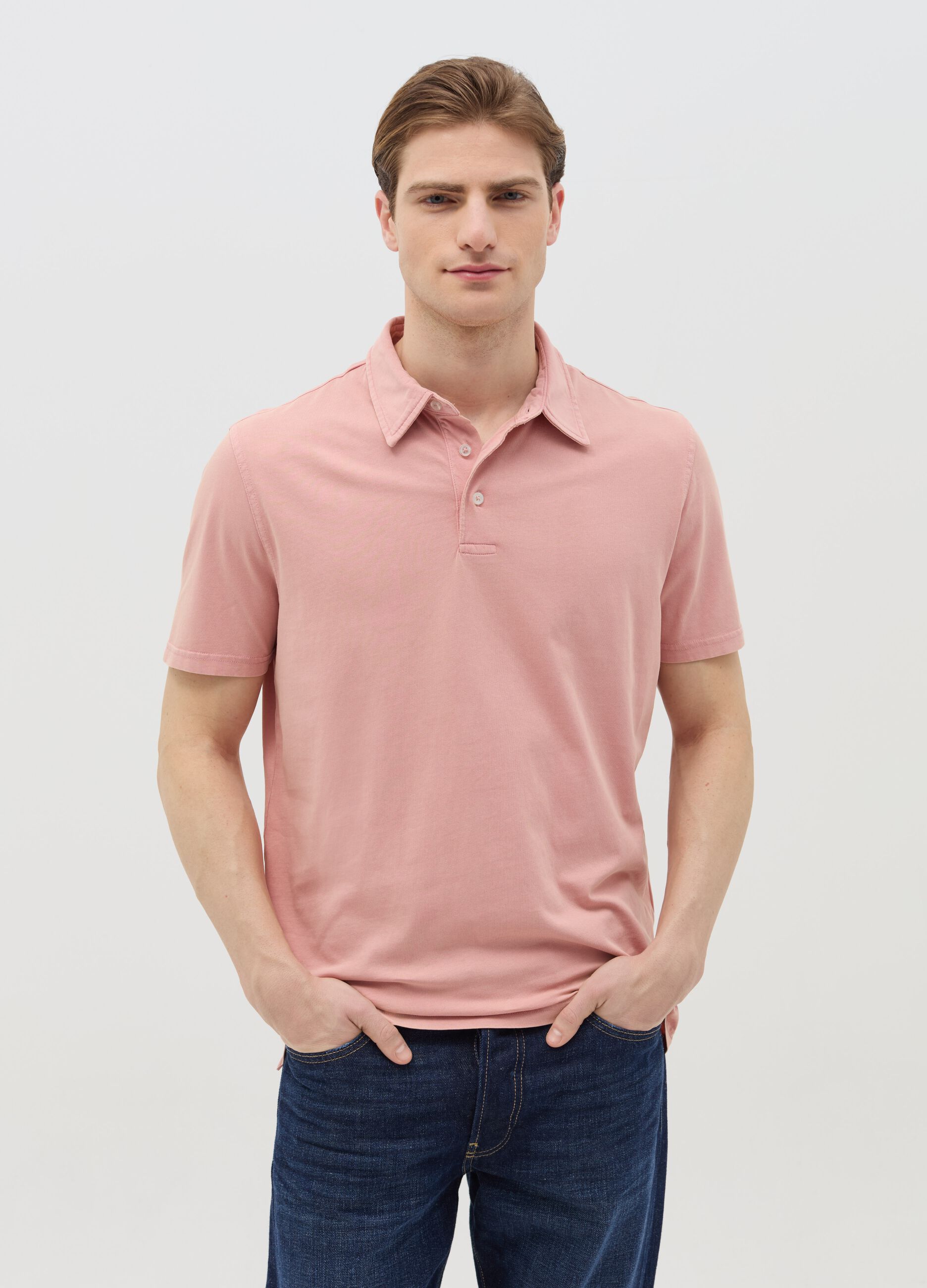 Regular-fit polo shirt in jersey