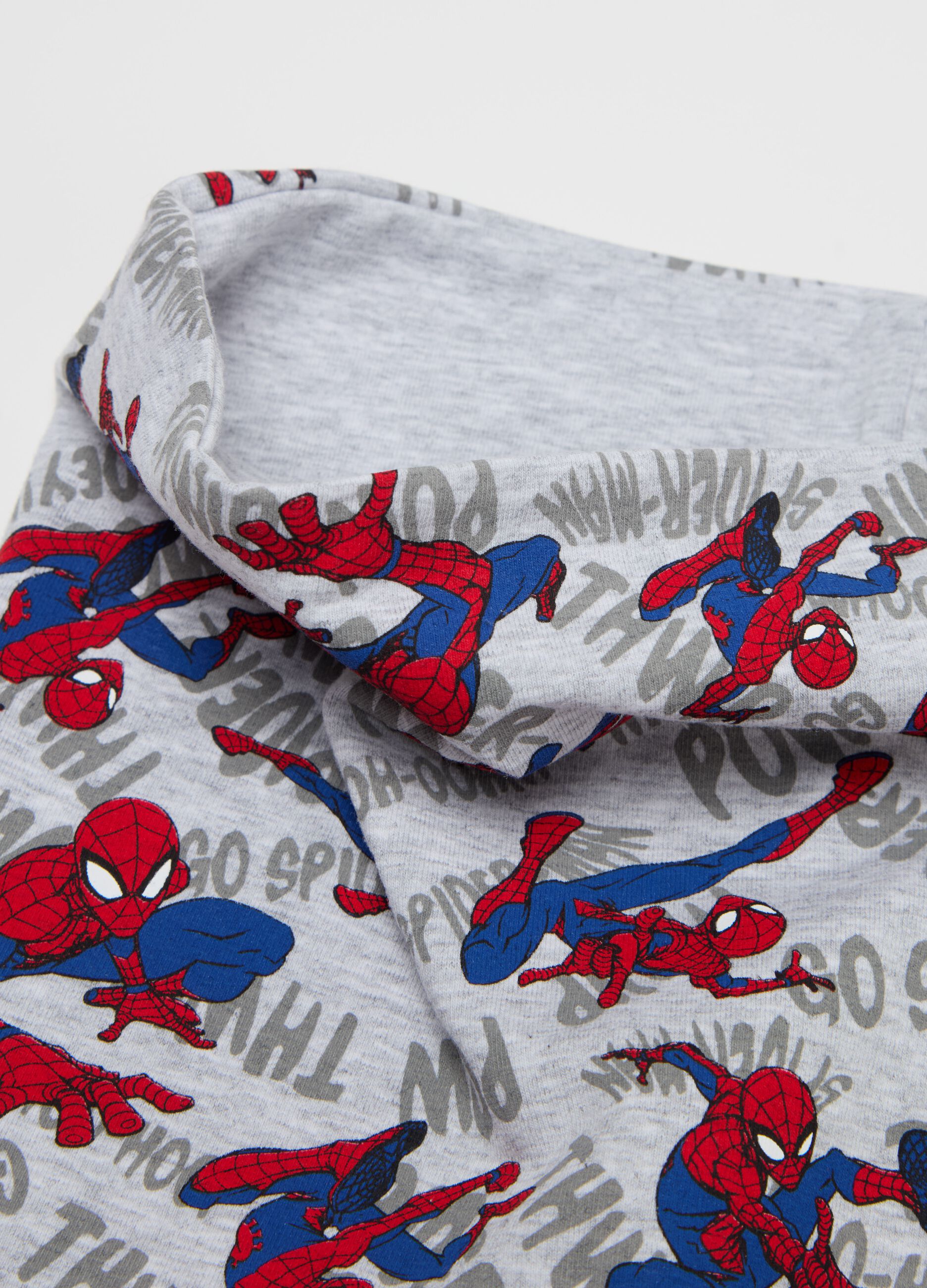 Neck warmer with Spider-Man print