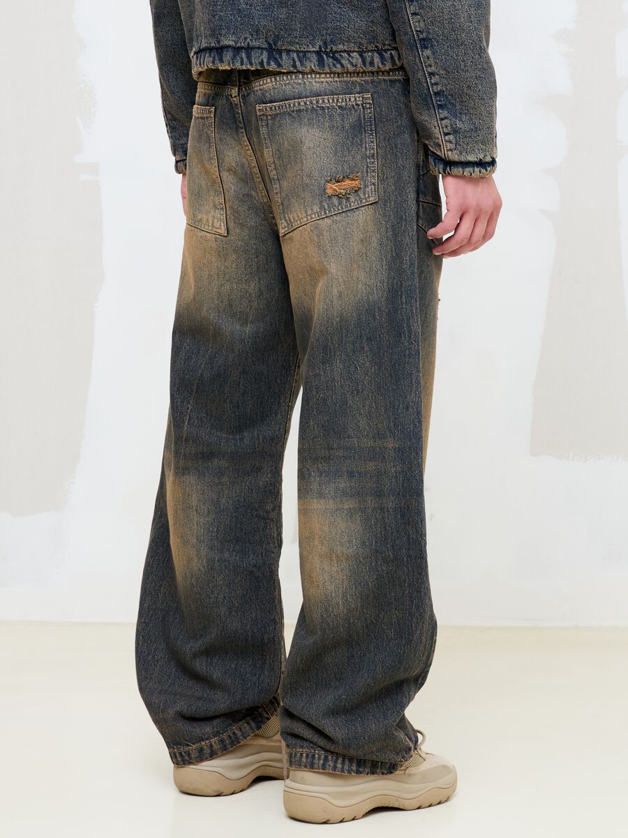 Wide Leg Denim Vintage Dark Blue_4