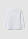 White pure organic cotton crew-neck T-shirt for boys, regular fit_1