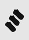 Men's Black Cotton Blend Short Socks Tripack_0