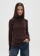 Brown cotton blend turtleneck regular fit_1