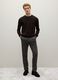 Brown regular fit crew neck pure merino wool jumper_1