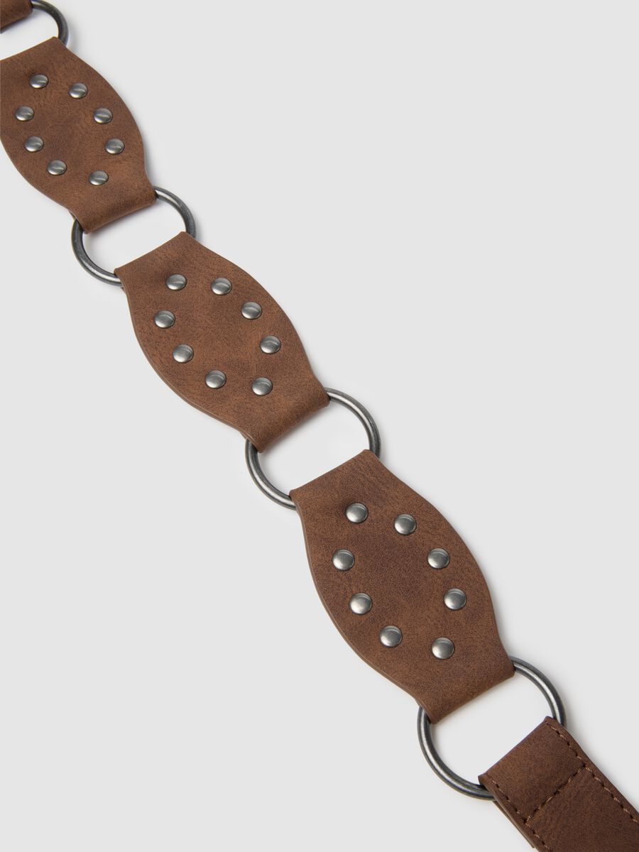 Brown belt with metallic details_2