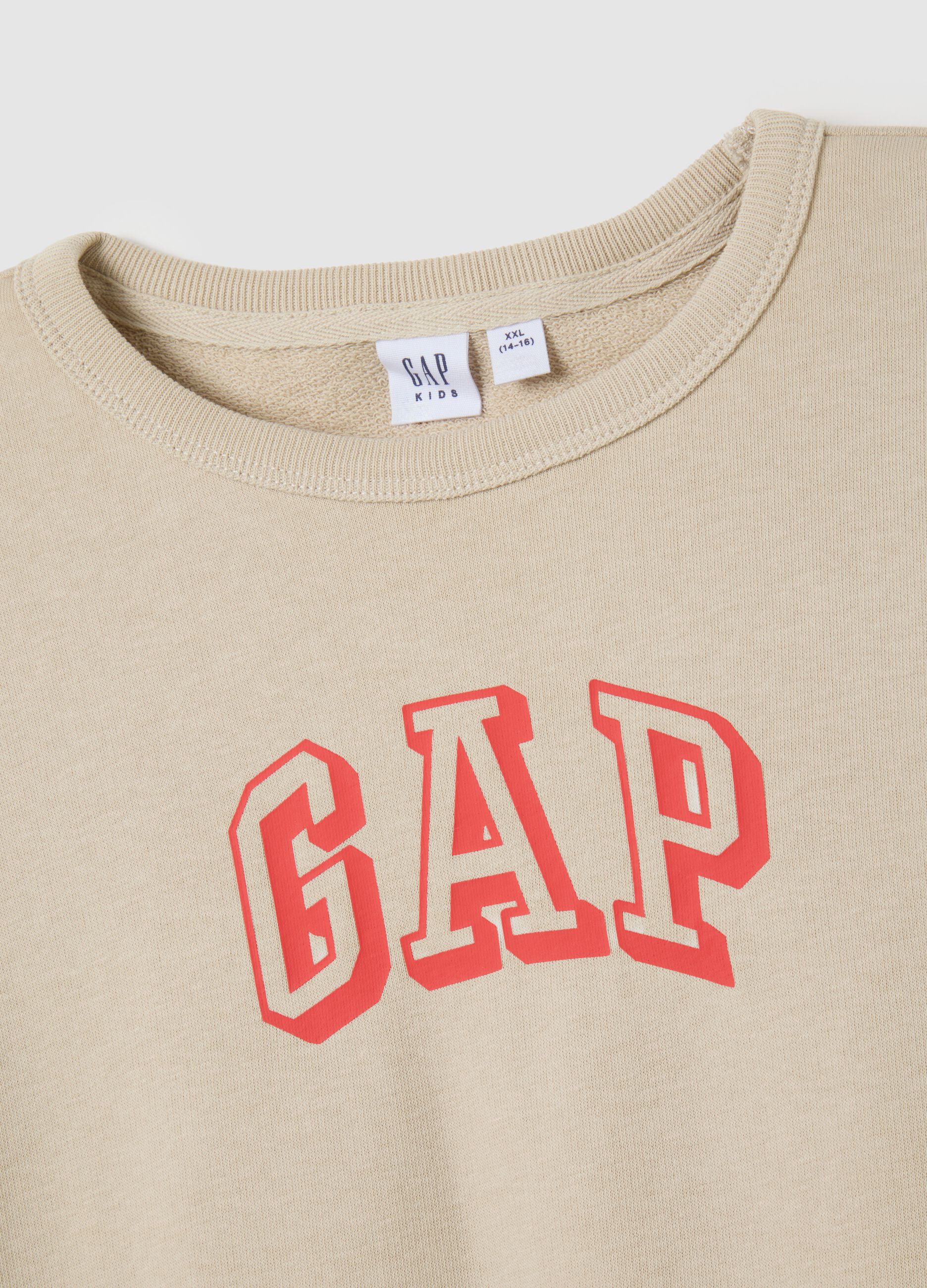 Sweatshirt with round neck and logo print
