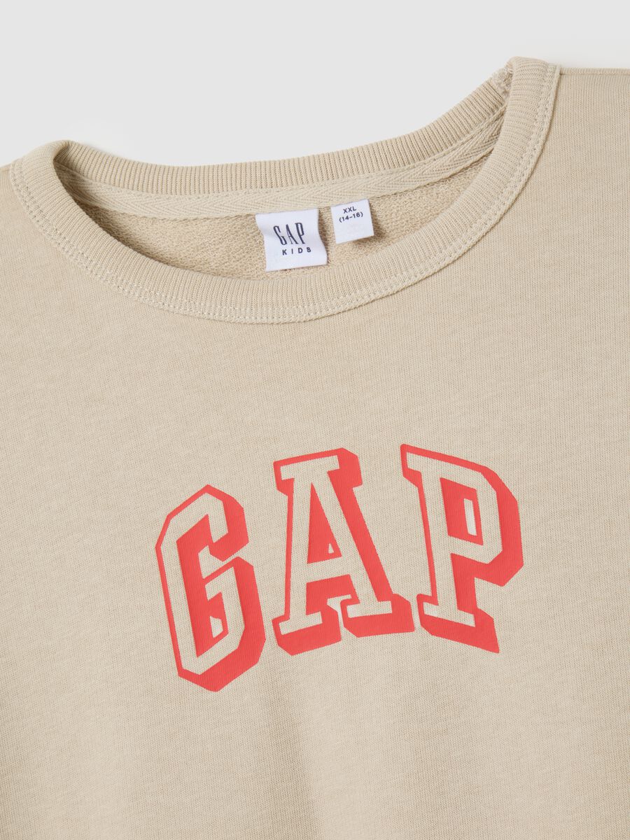 Sweatshirt with round neck and logo print_4