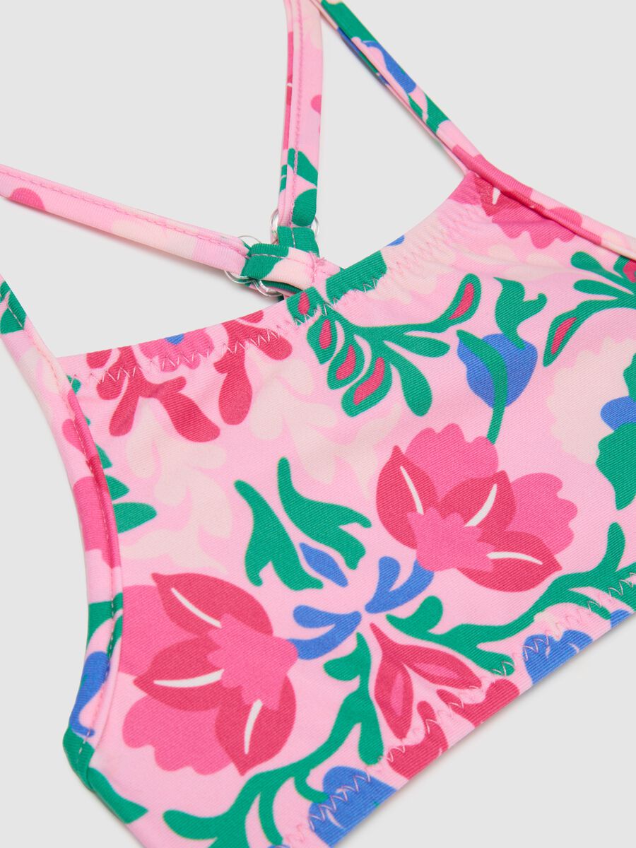 Girls' Swimsuit in Multicolour Stretch Fabric_2