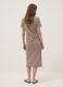 Abito midi marrone in cotone elasticizzato a righe_2