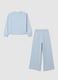 Girls' blue cotton blend regular fit set_1