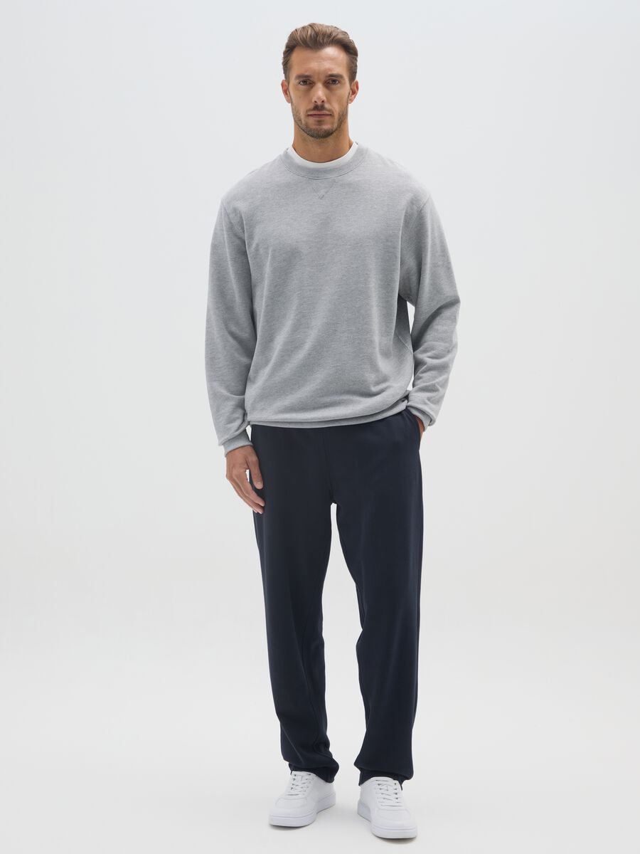 Grey regular fit pure cotton sweatshirt_1