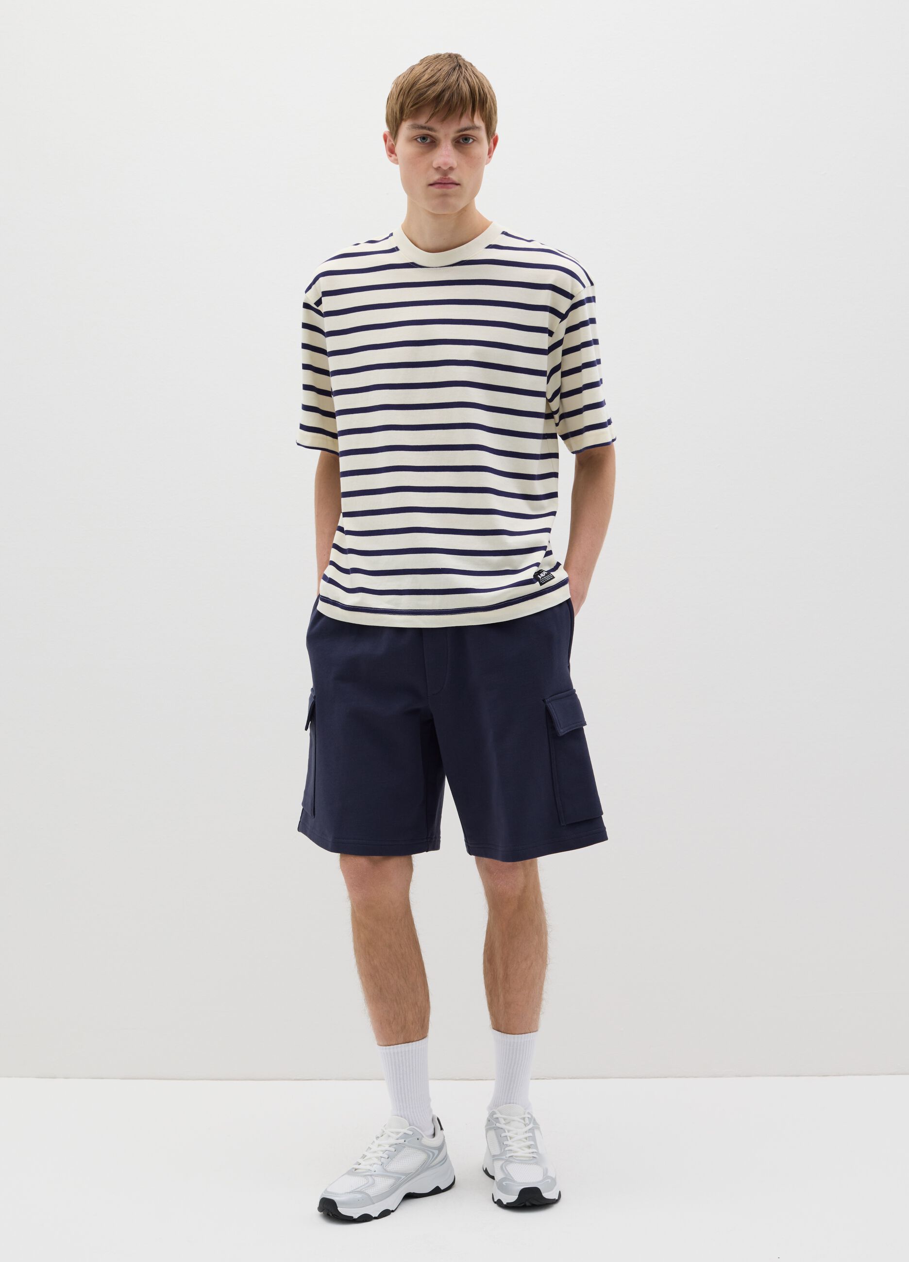 Cargo Bermuda shorts in fleece