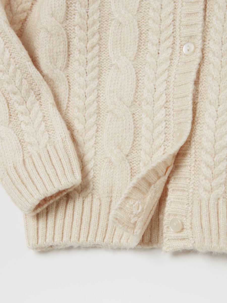 Cardigan with cable-knit design_2