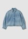 Camicia blu in denim di misto cotone e viscosa con cuore regular fit_3
