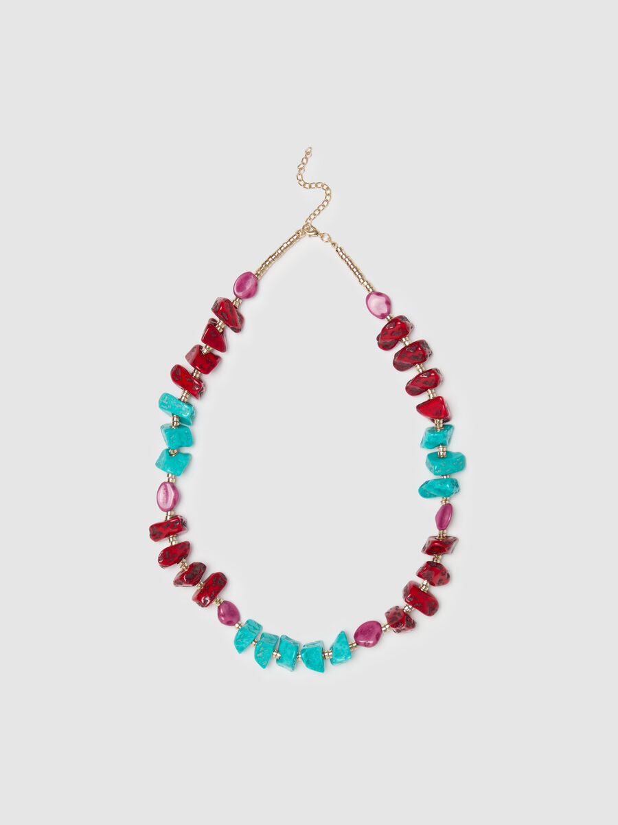 Necklace with multicoloured stones_1