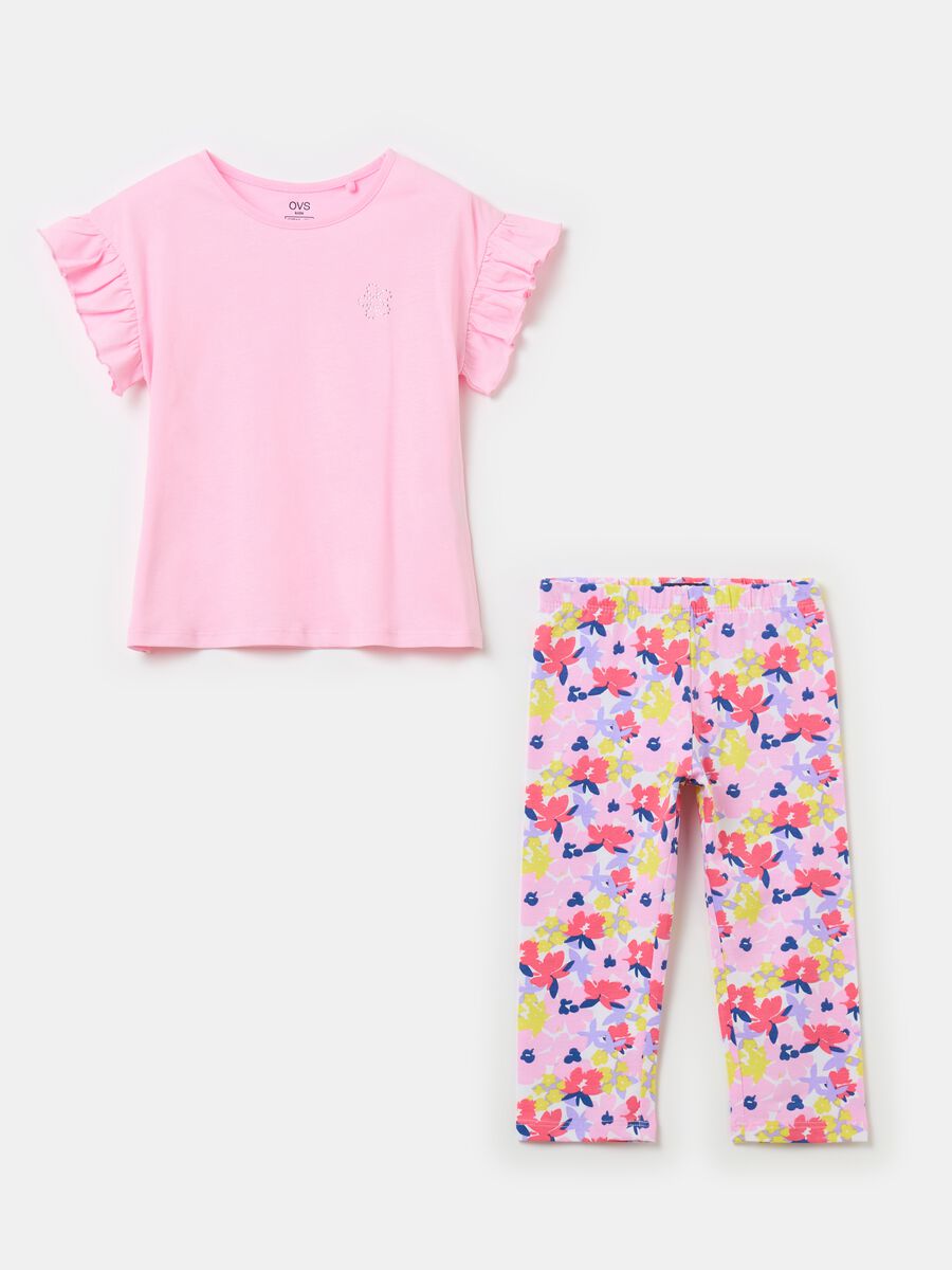 Jogging set with print and diamantés_0