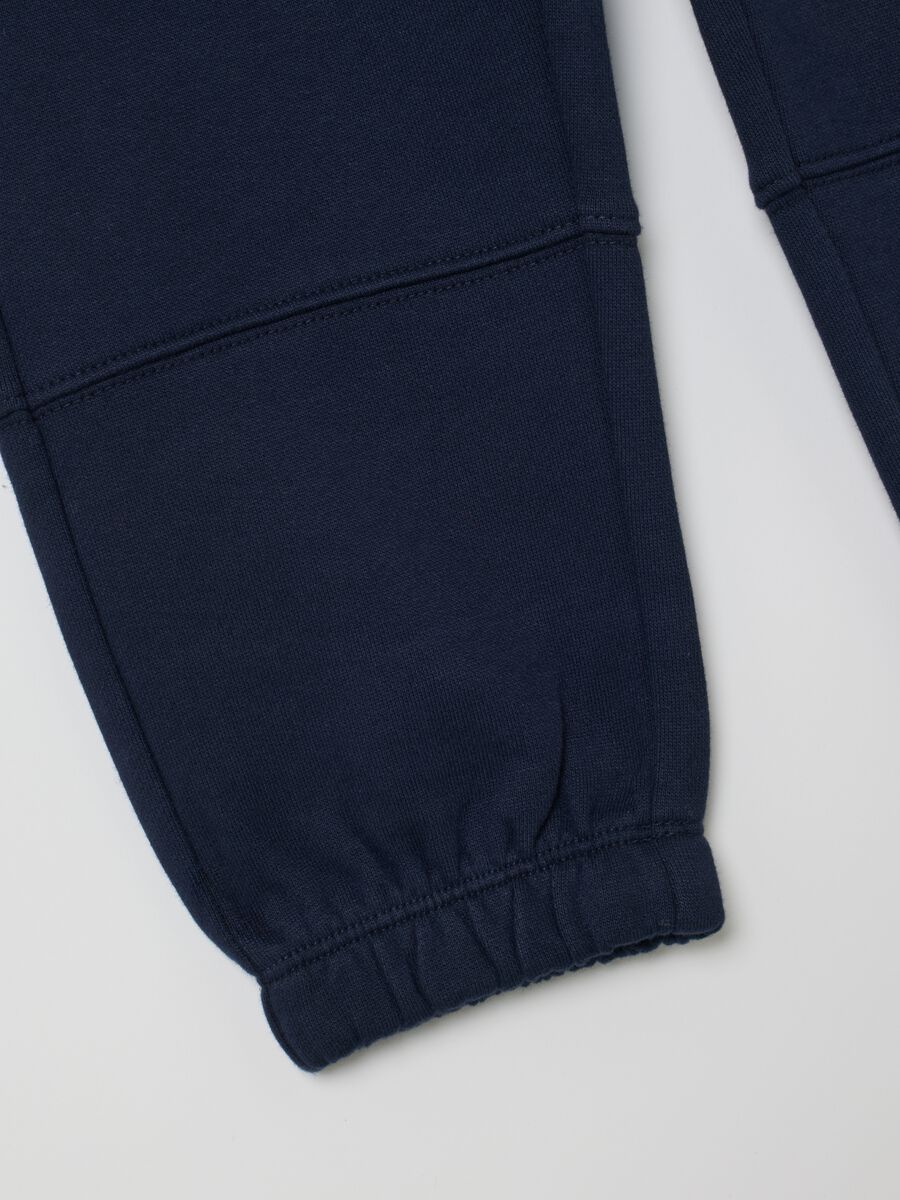 Blue children's jogger trousers made of pure cotton comfort fit_3