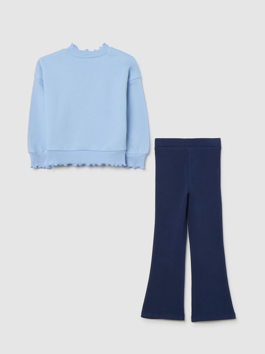 Blue cotton blend regular fit girl's outfit_1