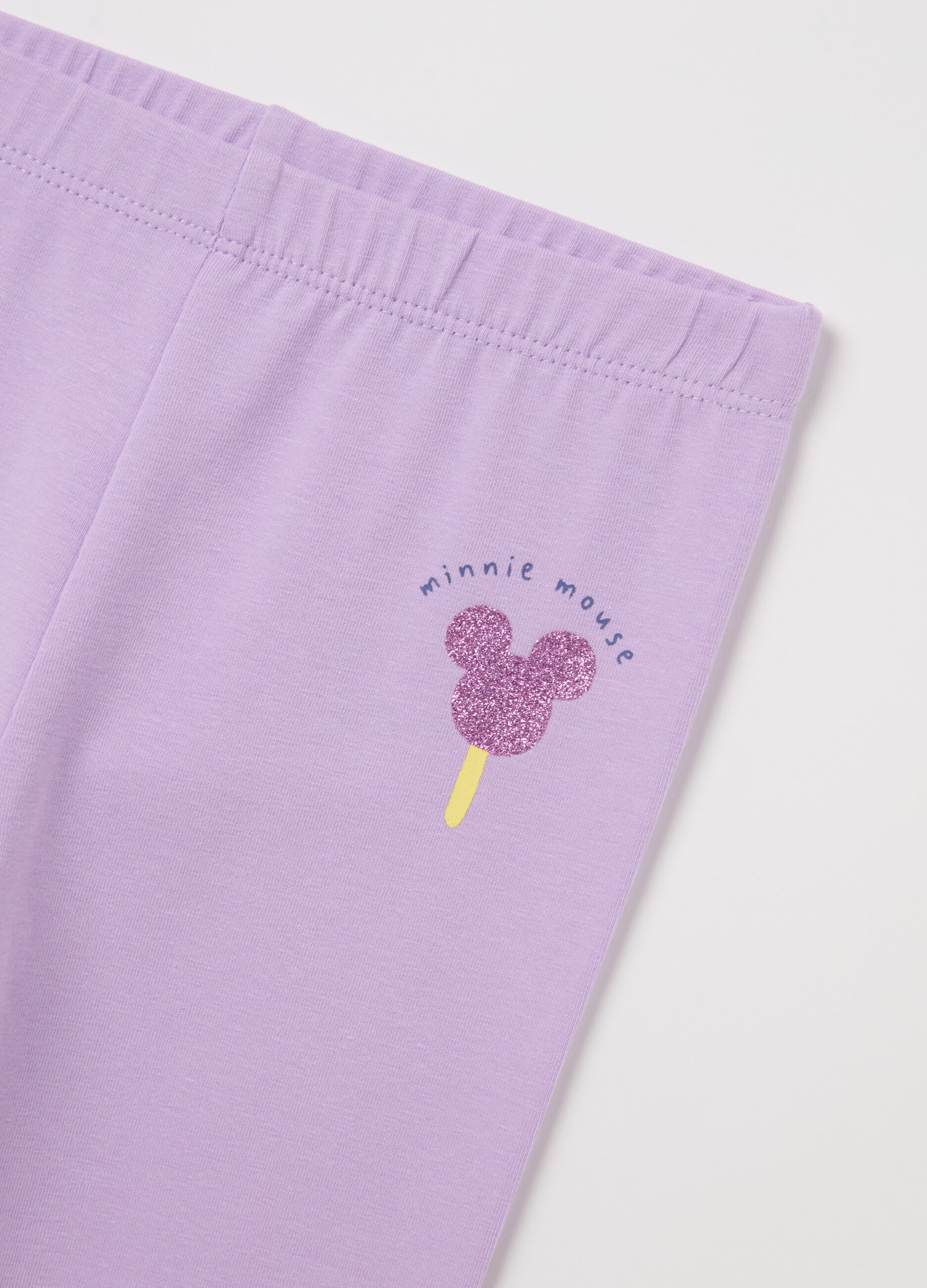 Stretch cotton jogging set with Minnie and Mickey Mouse print