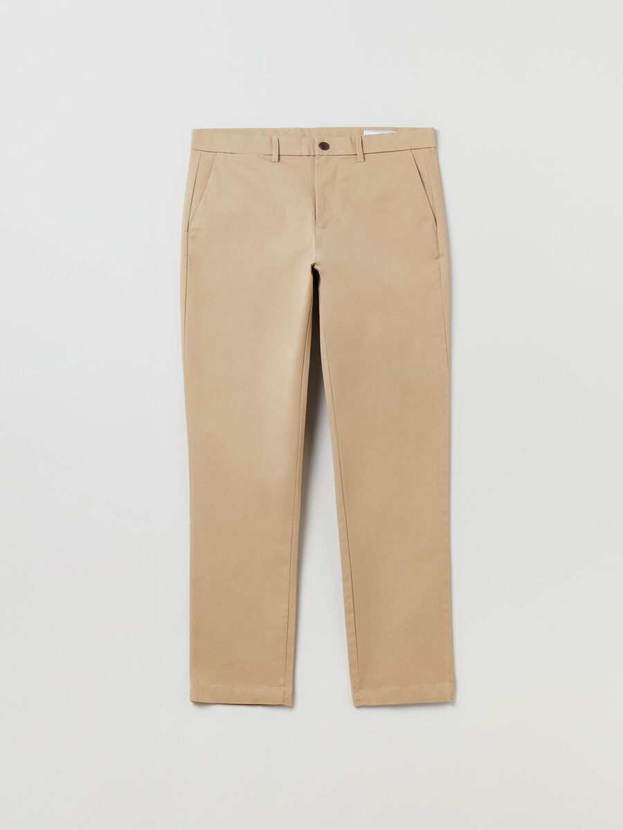 Pantaloni slim fit in cotone stretch_1