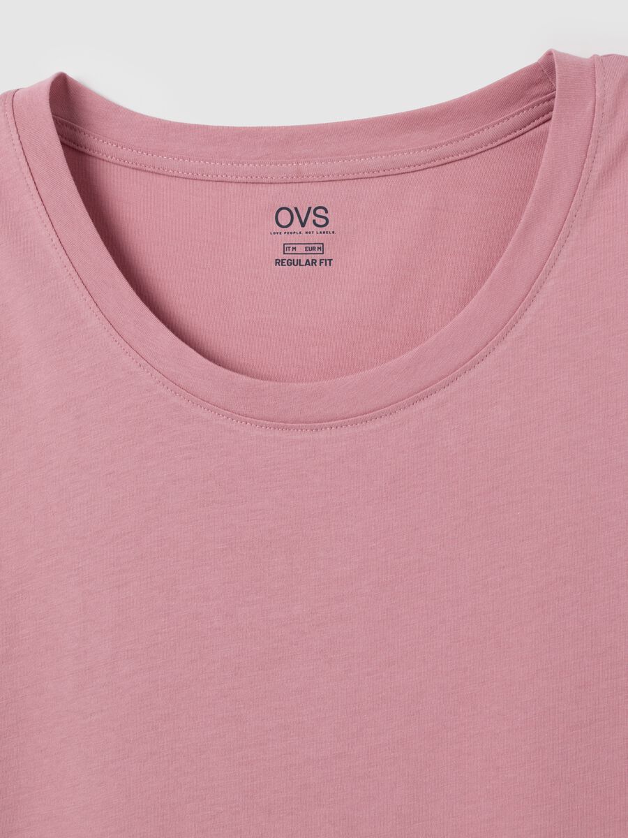 Men's basic pink cotton tank top - regular fit_5