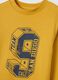 Yellow pure cotton children's jumper regular fit with print_2