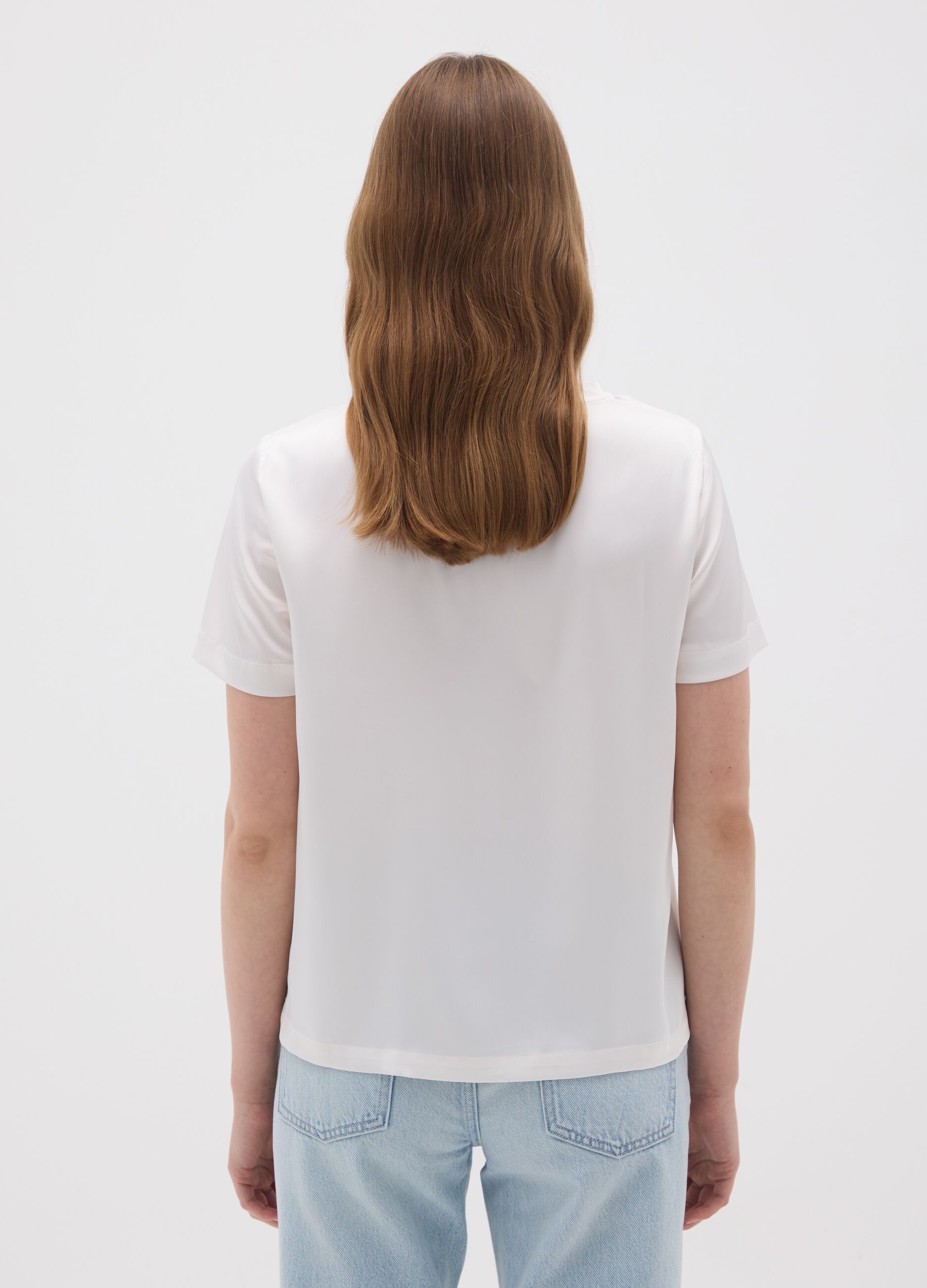 Women's Stretch White T-shirt