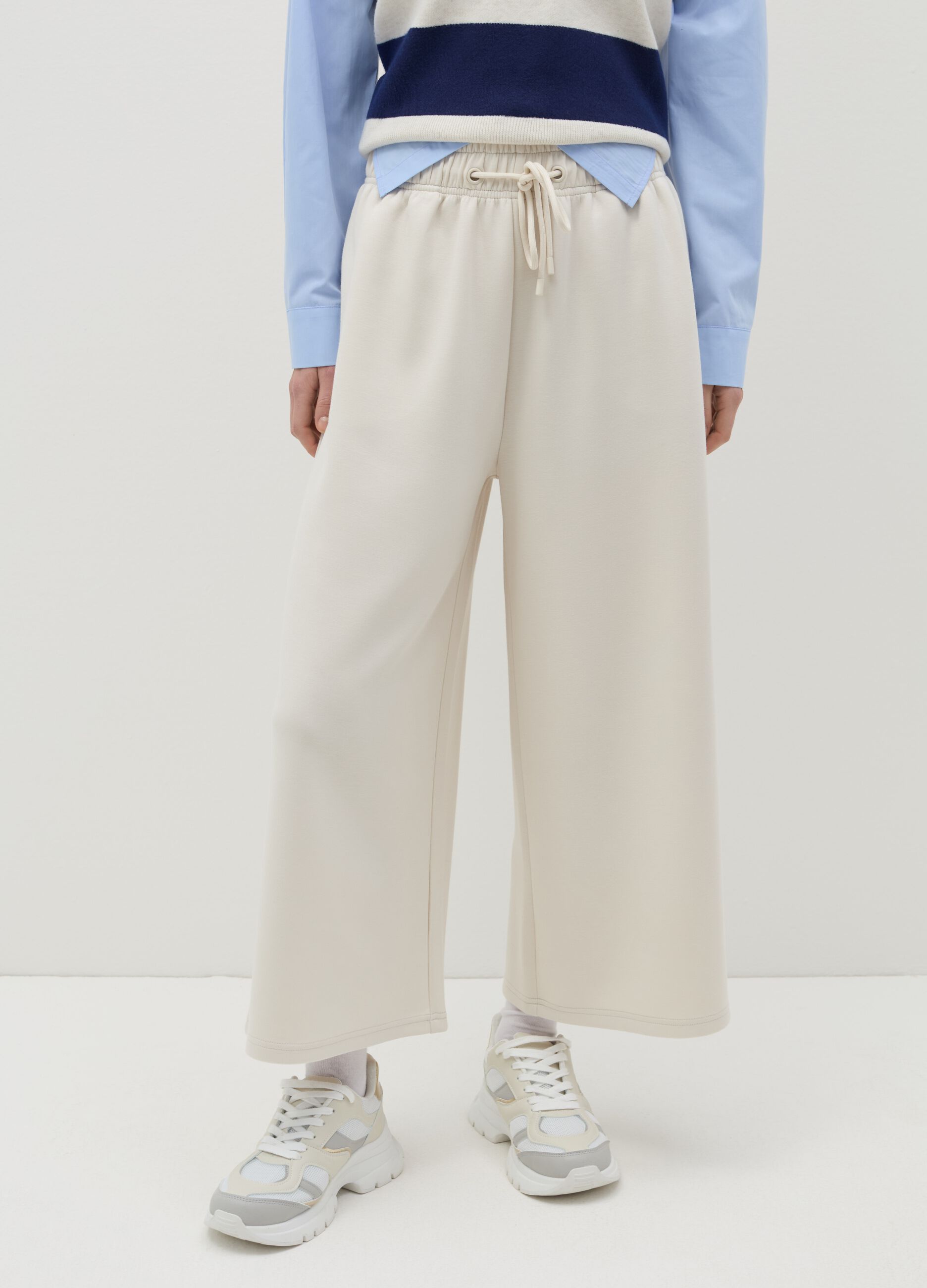 Crop wide-leg joggers
