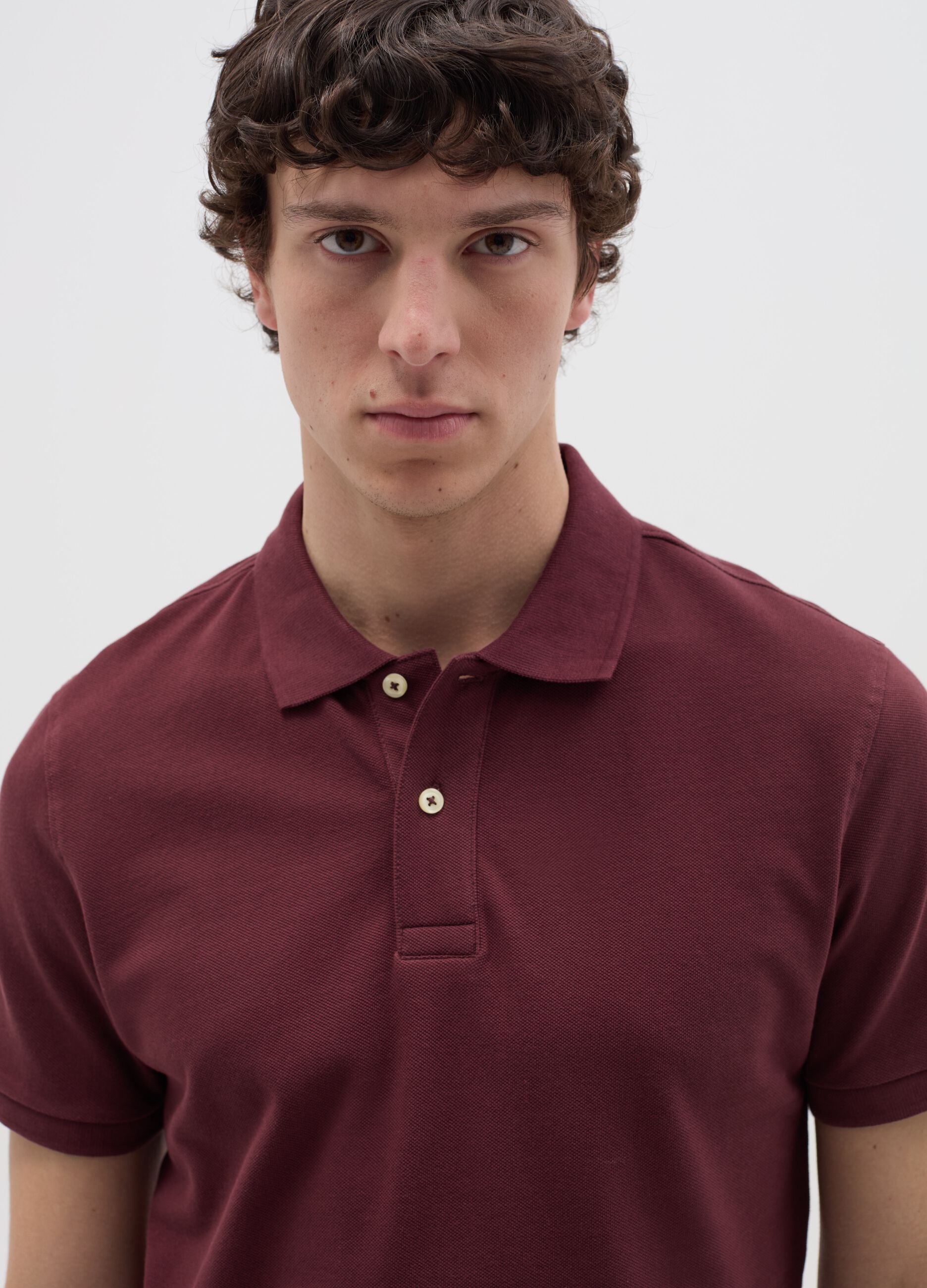 Polo in cotone bio tinta unita 